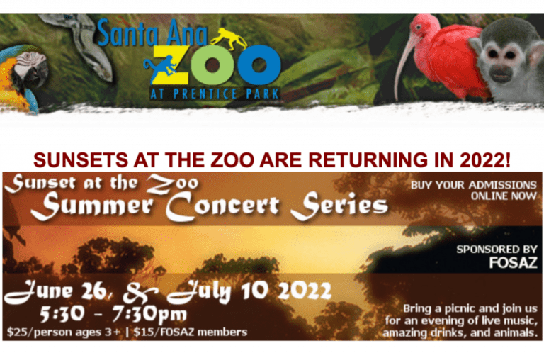 Santa Ana Zoo Sunsets At The Zoo After Hours 2022